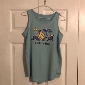 Life is Good Tank Pooh Bear Piglet NWOT